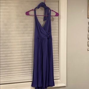 Boden violet tie halter dress szS